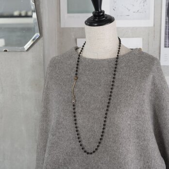 curve long necklace オニキスの画像