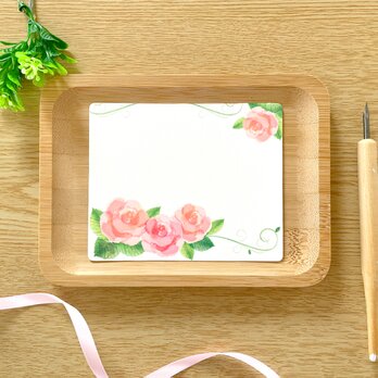 薔薇のカード〈5枚入〉メッセージカード ギフト プレゼント バレタイン バラの花 お祝い ウエディング バースデーカードの画像