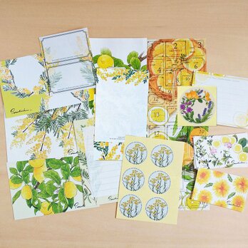 小さな紙もの詰め合わせ【黄】