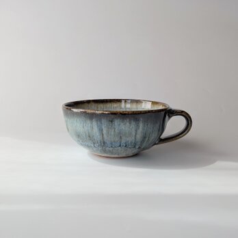 やさしいブルーのスープカップ　【手仕事　民藝　和　陶器】