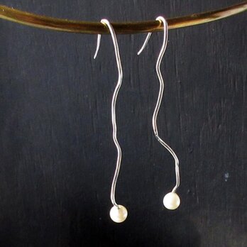 あこや真珠のロングピアス