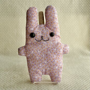 薄紫小花柄のうさぎのぬいぐるみ「フニータ」の画像
