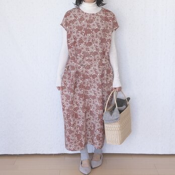 フレンチスリーブゆったりワンピースの画像