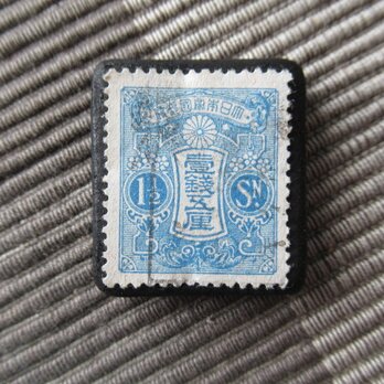 アップサイクル　日本　切手ブローチ10261