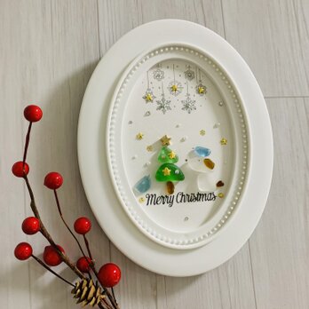 シーグラスアート インテリア雑貨 クリスマスツリー 犬 小鳥 置物 北欧ガラス細工 贈り物 プレゼント