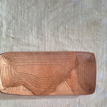TOKOGAWA tray　partch 床革トレイ・ステッチ　№t000002の画像
