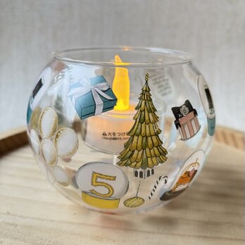 クリスマス　キャンドルスタンド　キャンドルホルダー　の画像
