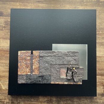 雛　陶&ステンレス　陶額(中)　No.6の画像