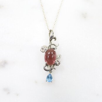 一角獣の薔薇　SV925ネックレス　トルマリンの画像