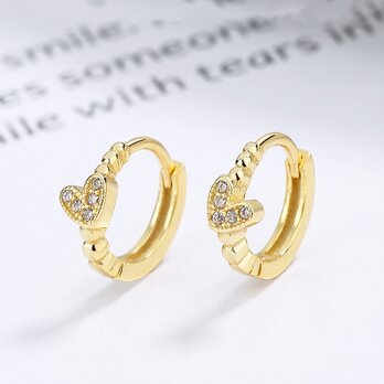 ピアス フープ ハートの画像