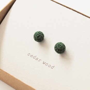cedar wood シダーウッド ピアスの画像
