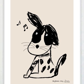 リズム　犬　送料無料　イラスト　アート　ポスター　アートポスター　A4　  アート/sei検索　3128の画像