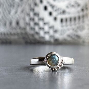 SILVER ring #013 ラブラドライト　【Silver925】size11の画像