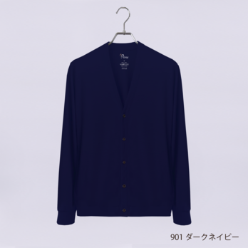 【ユニセックス】C BASIC メリノウール カーディガン（901ダークネイビー　Mサイズ）の画像