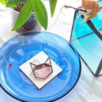 Whisker brooch/ blossom pink