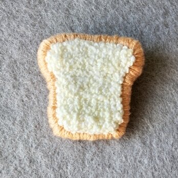 もこもこ食パン　刺繍ブローチ②の画像