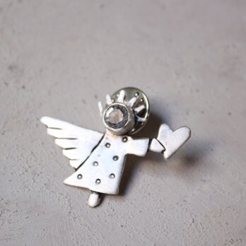 天使のピンバッジ　silver950/ペタライト