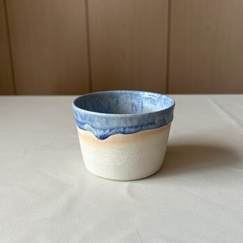 流彩釉そばちょこ　ブルーBの画像