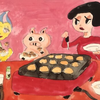 たこ焼きパーティーの画像