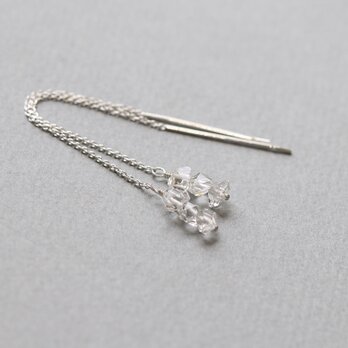 【訳あり/１点のみ】Silver925 NY産 ハーキマーダイヤモンド アメリカンピアス --Sweet dreams--の画像