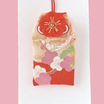（紅白梅）元巫女が作る花のお守り袋