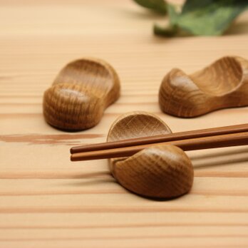 木の箸置き 豆形 ナラ材 『数量限定』の画像