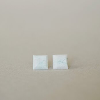 １点もの K10YG 天然石ピアス【翡翠】(ECP-024)の画像