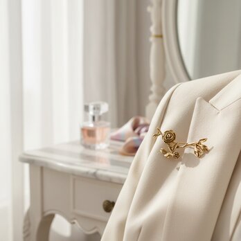 ローズブランチブローチ【ebro19】