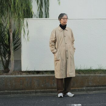 【new】木間服装製作 / coat コットンナイロン ライトベージュ / unisex 1sizeの画像