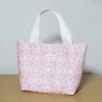 ミニトートバッグ★花柄（ピンク）の画像