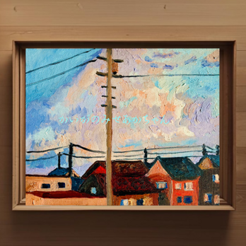 22×27㎝「優しい朝2」油彩・原画・F3