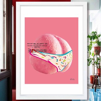 Pop Peach　送料無料　イラスト　アート　ポスター　アートポスター　A3　  アート/sei検索　3277の画像
