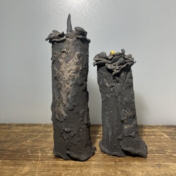 雛　No.65  黒釉　大の画像
