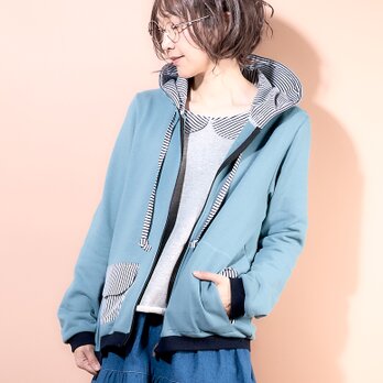 フーディー♡ダスティーブルーの画像