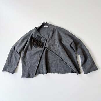 honakana 圧縮ウールのボレロ - グレー -