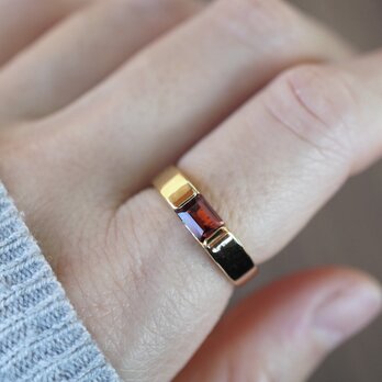【受注制作】Garnet gold ringの画像