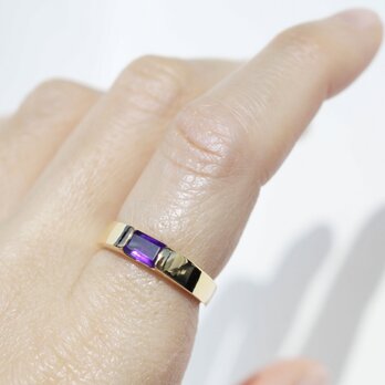 【受注制作】Amethyst gold ringの画像