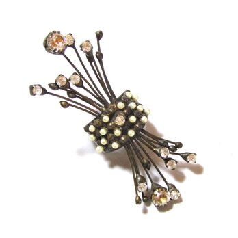 Greece 「art wear Dimitriadis」 Vintage Swarovski Open Design Ringの画像