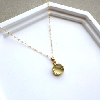 クラウンシリーズ ■ プチペンダント 14KGF ■ レモンクオーツ