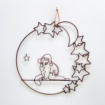 【 受注制作 】眠たいフクロモモンガの星降るオーナメントの画像