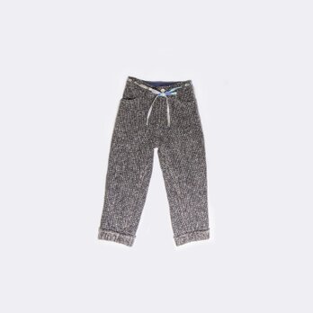 茶系グレー、イタリア製デッドストック、アクリル、ウール、冬用ワイドKIDSパンツ（1才用）オリジナルサンプルの画像