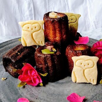 フクロウのクッキー型 (スクエア) (25） お菓子作り　製菓用　抜き型　型抜きクッキー型の画像