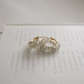 Half moon  水晶 × vintage beadsの画像