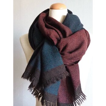 alpaca×cashmere   -dark brown blue&orange-の画像