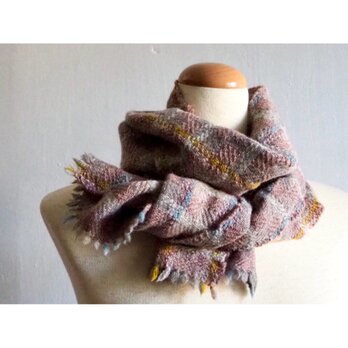 lambswool×alpaca wool ministole   -pink-の画像