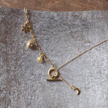 本金ﾋﾞｰｽﾞ&snow ネックレス＆ブレスレット〔ｻｰｼﾞｶﾙｽﾃﾝﾚｽ〕 item11の画像
