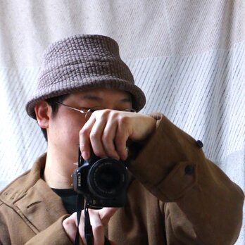 【M58】 NUBI HAT BAKETSU BROWN