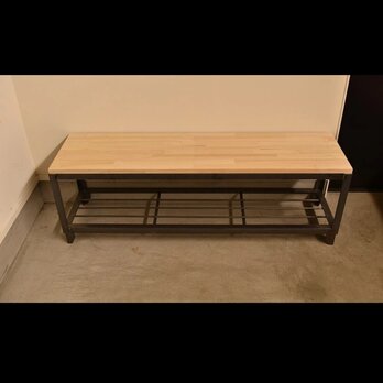 ☆ご希望サイズでフルオーダー可能☆　アイアン家具シューズラック/テレビボード　鉄製　ディスプレイ　什器　飾り棚の画像