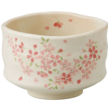 ◆新品◆　加藤五陶兵衛造 美濃焼 並色絵桜図茶碗２個セット【紙箱】1個のサイズ約φ11.5×8cmの画像