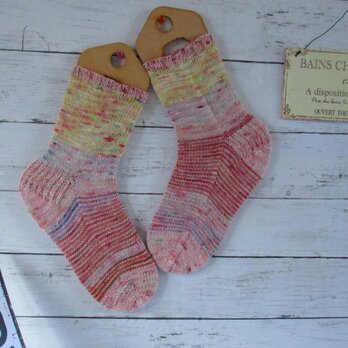 　冷え取り ソックス　My Hand -Dyed Socksyarns ジョグレス　ストライプの画像